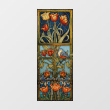 Tulpen en vogels Sun Catcher Window Cling
