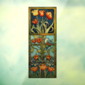 Tulpen en vogels Sun Catcher Window Cling Raamsticker (Vel 3)
