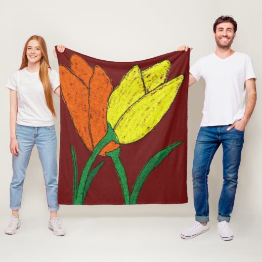Tulpen Fleece Deken (In situ)