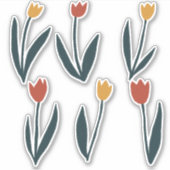 Tulpen Flower FLoral Spring Easter Sticker (Voorkant)
