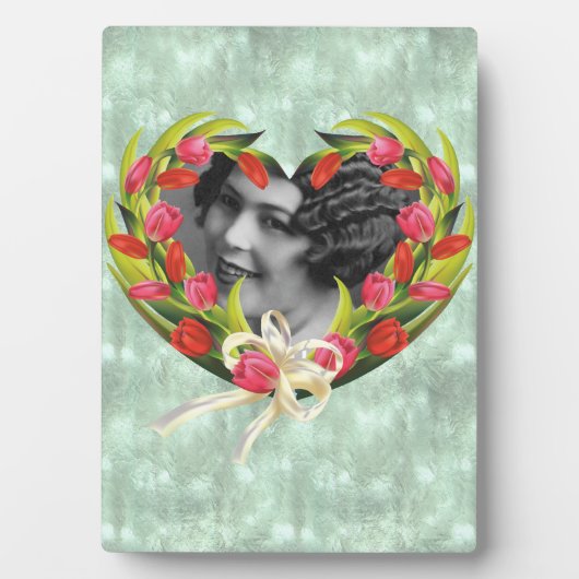 Tulpen Heart Art Lijst Plaque Fotoplaat (voorkant)
