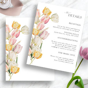 Tulpen Huwelijks Bijkaartjes Informatiekaartje