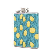 Tulpen in blauw en geel heupfles (Links)