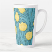 Tulpen in blauw en geel latte mok (Rechts)