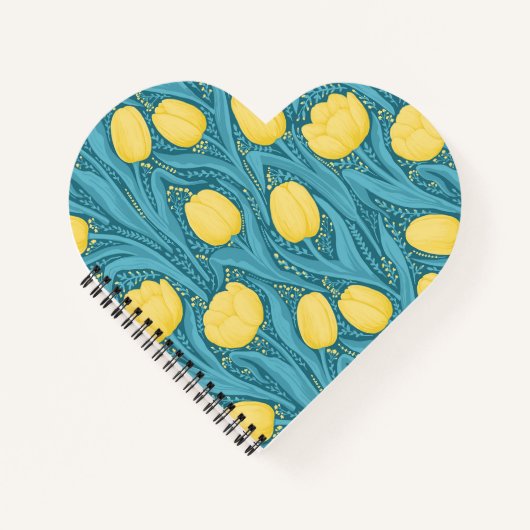 Tulpen in blauw en geel notitieboek (Voorkant)