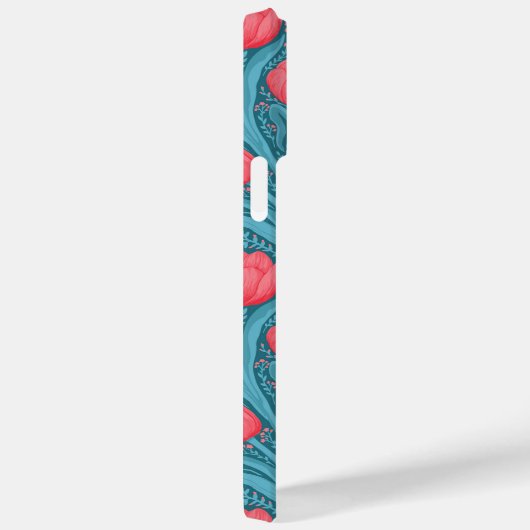 Tulpen in blauw en rood Case-Mate iPhone case (Achterkant / Rechts)