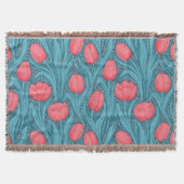 Tulpen in blauw en rood deken (Voorkant)