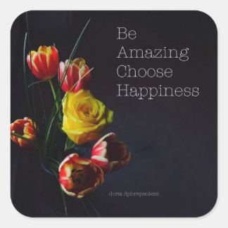 Tulpen in de Dark Square Sticker