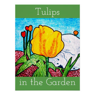 Tulpen in de Tuin Poster Perfect Poster