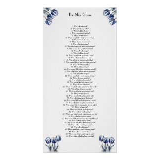 Tulpen in Delfts Blauw aanpasbaar Perfect Poster