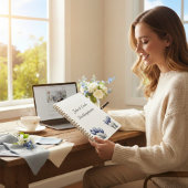 Tulpen in Delfts Blauw, aanpasbaar Planner
