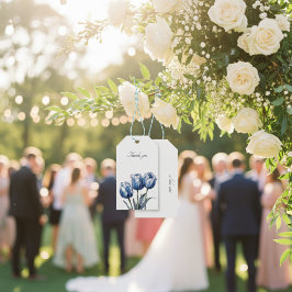 Tulpen in Delfts Blauw op maat te maken Cadeaulabel