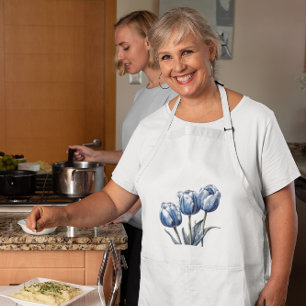 Tulpen in Delfts Blauw Standaard Schort