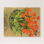 Tulpen in een potpuzzel legpuzzel (Horizontaal)