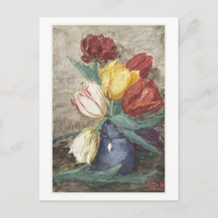 Tulpen in een vaas ( Sientje Mesdag-van Houten. Briefkaart