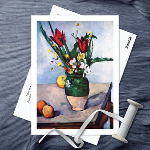 Tulpen in een Vase Paul Cezanne Briefkaart