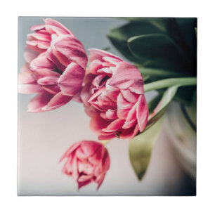 Tulpen in een Vase Tegeltje