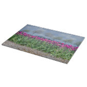 Tulpen in een veld in Holland glas Snijplank (Hoek)