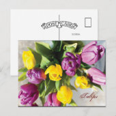 Tulpen in het voorjaar briefkaart (Voorkant / Achterkant)