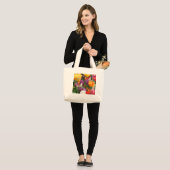 Tulpen in lenteszak grote tote bag (Voorkant (model))