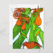 Tulpen in oranje Briefkaart (Voorkant / Achterkant)