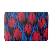 Tulpen in rood en blauw badmat (Voorkant)