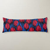 Tulpen in rood en blauw lichaamskussen (Voorkant)