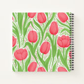 Tulpen in rood en groen notitieboek (Achterkant)