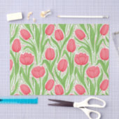 Tulpen in rood en groen tissuepapier (Craft)