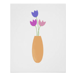Tulpen in vaas aquarel perfect poster
