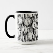 Tulpen in zwart-wit mok (Links)