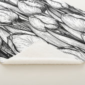 Tulpen in zwart-wit sherpa deken (3/4)