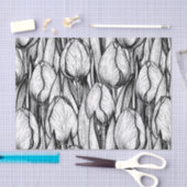 Tulpen in zwart-wit tissuepapier (Craft)