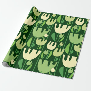 Tulpen kleuren naadloos patroon cadeaupapier