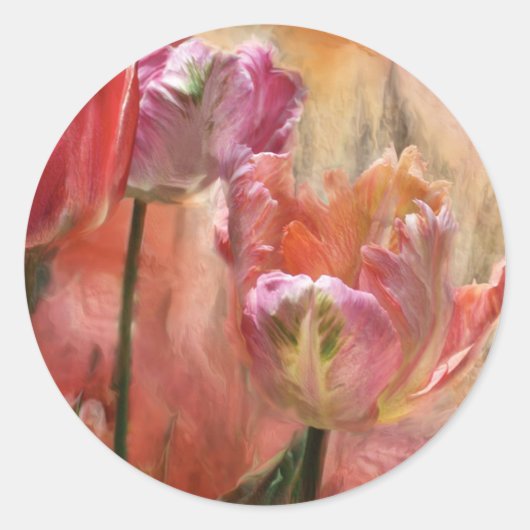 Tulpen - Kleuren van Love Art Sticker (Voorkant)