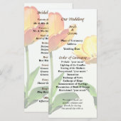 Tulpen lang en kort huwelijksprogramma programma (Voorkant / Achterkant)