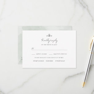 Tulpen logotype bruiloft rsvp kaartje