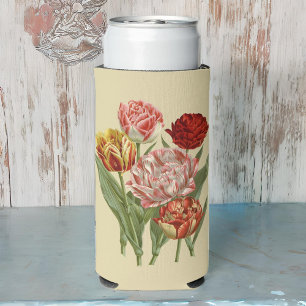 Tulpen met rode en gouden tulpen op Cream
