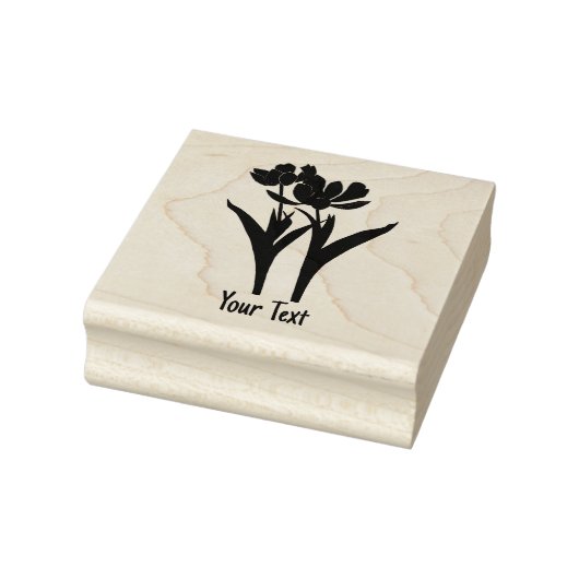 Tulpen Met Tekst Stempel (Stempel)