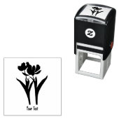 Tulpen met tekst  zelfinktende stempel (In situ)