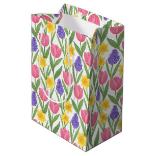 Tulpen, Narcissen, Hyacinten Kleur Stijl Medium Cadeauzakje