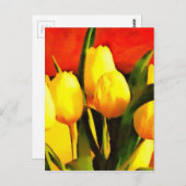 Tulpen (olieverf-stijl) briefkaart (Voorkant / Achterkant)