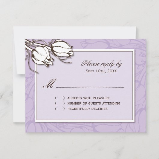 Tulpen Reply Kaarten RSVP Kaartje (Voorkant)