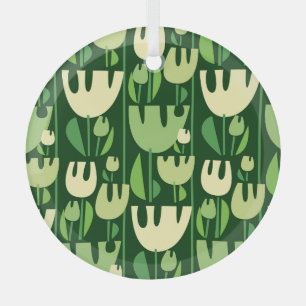 Tulpen Scandinavisch stijl patroon Glas Ornament