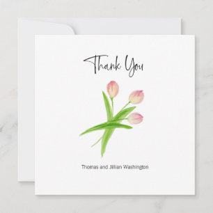 Tulpen Thank You kaart aquarel op maat