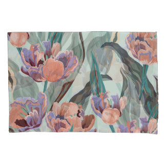 Tulpen Tuin:  grote bloemen Kussensloop