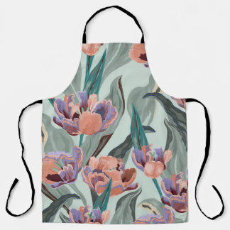 Tulpen Tuin: grote bloemen Schort