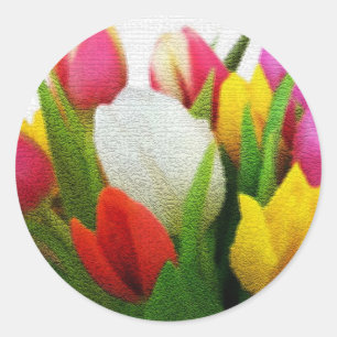Tulpen uit Amsterdam Ronde Sticker