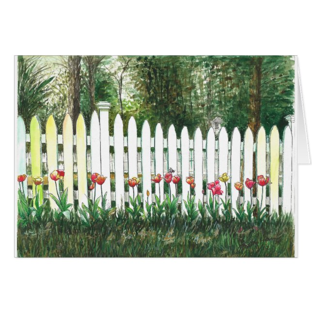Tulpen van het witte hek (Voorkant Horizontaal)