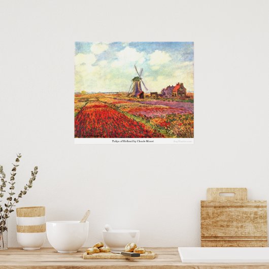 Tulpen van Holland door Claude Monet Poster (Keuken)